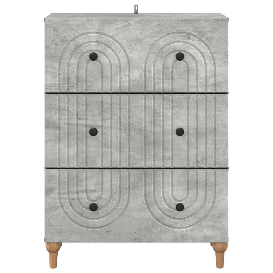 Armoire à tiroirs Gris béton 66 x 34,5 x 90 cm - 6