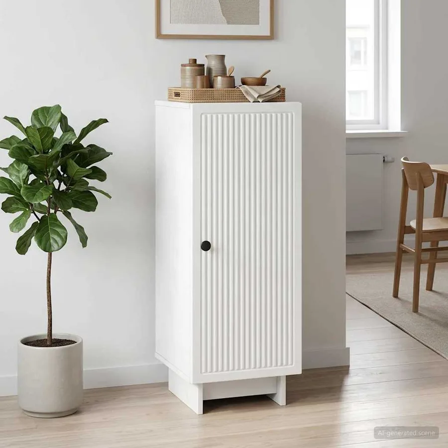 Buffet Blanc 33 x 34,5 x 90 cm Bois d'ingénierie - 4