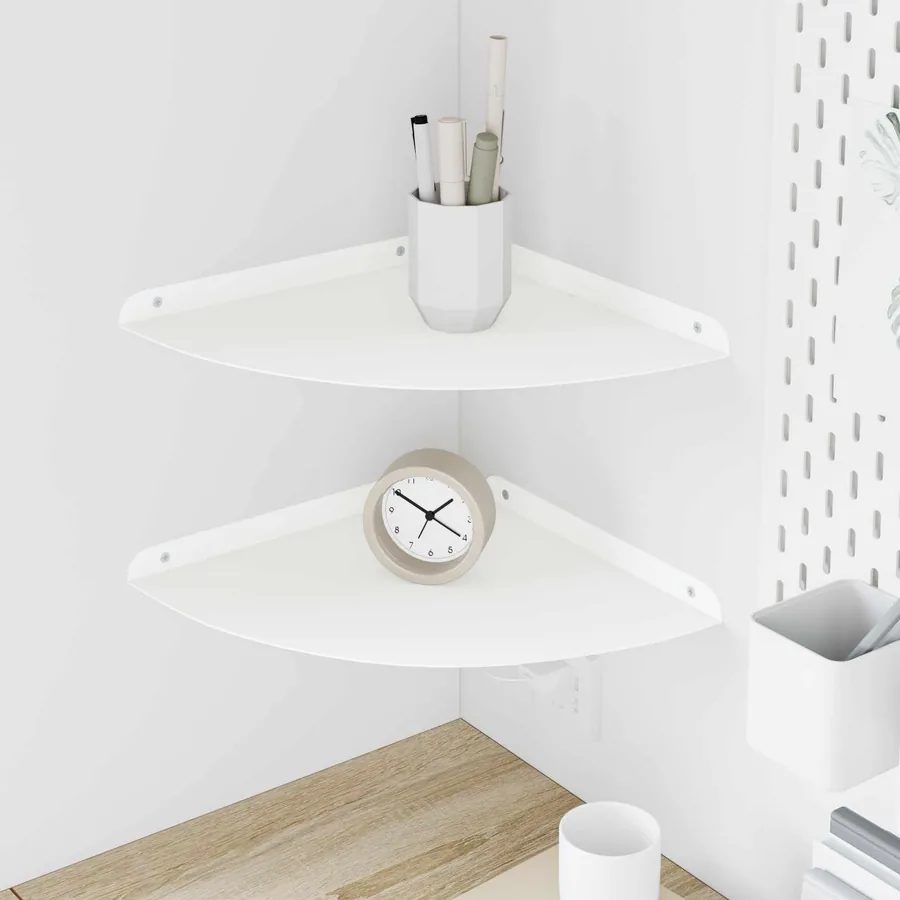 Étagère flottante avec étagère 2 pcs Blanc 30 x 30 x 2 cm