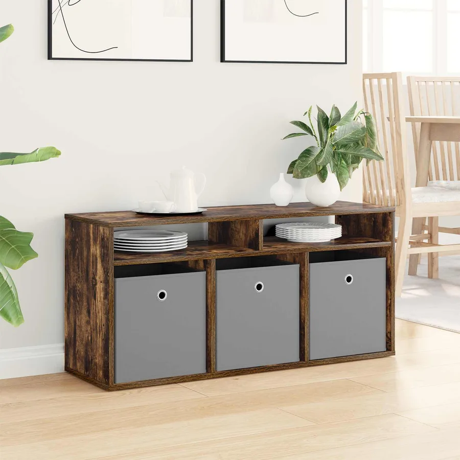 Basboard avec tiroir Chêne fumé 102 x 32 x 48,5 cm - 4