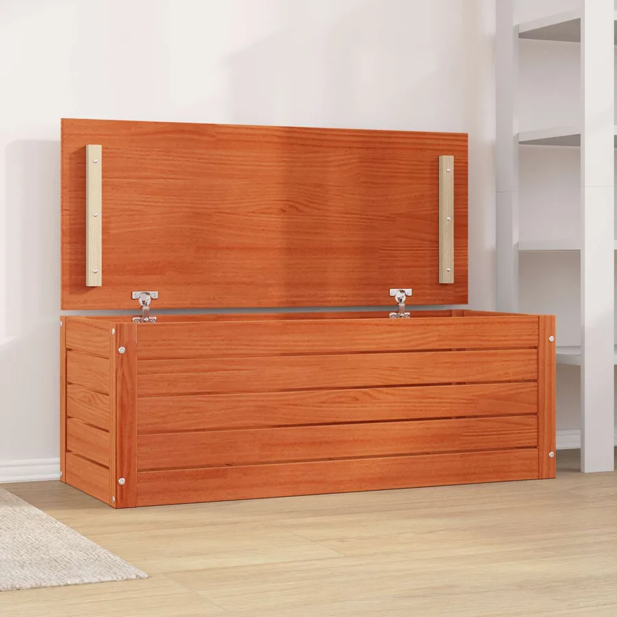 Boîte de rangement avec stockage Cire marron 89 x 36,5 x 33 cm - 4