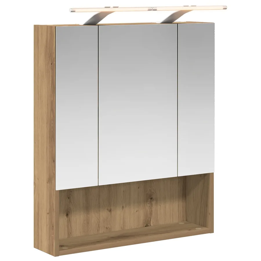 Armoire Miroir de Salle de Bain Chêne artisan 60 x 14.5 x 70 cm - 2