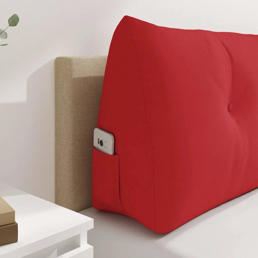 Coussin de Dos Rouge 100 x 24 x 50 cm tissu - 5