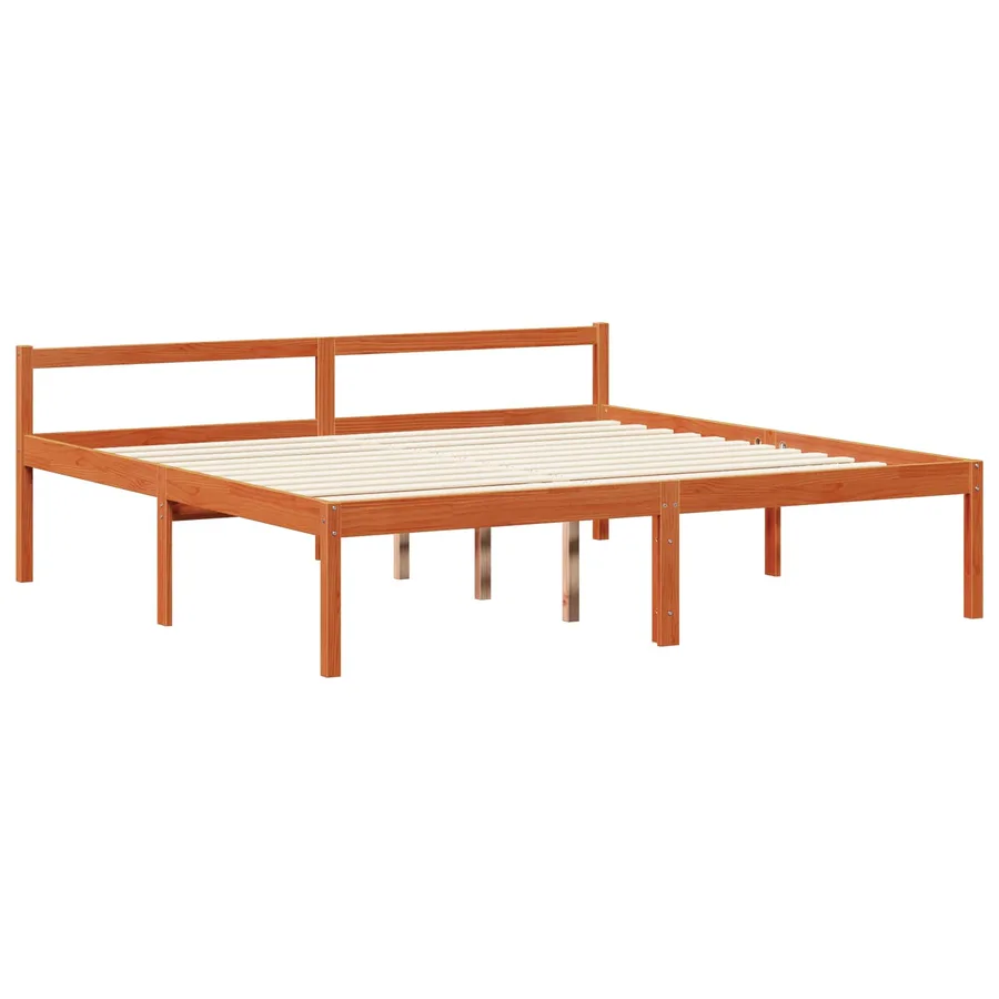 Cadre de lit avec stockage 2 pcs Cire marron Bois de Pin Massif - 3