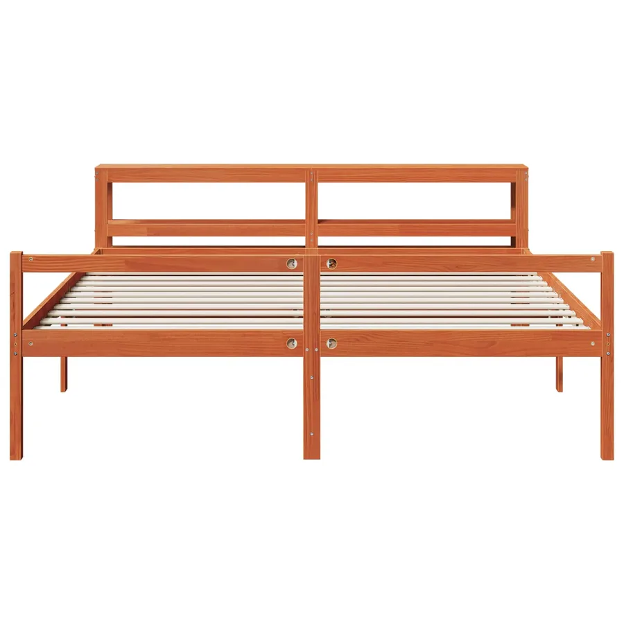 Cadre de lit avec stockage 2 pcs Cire marron Bois de Pin Massif - 6