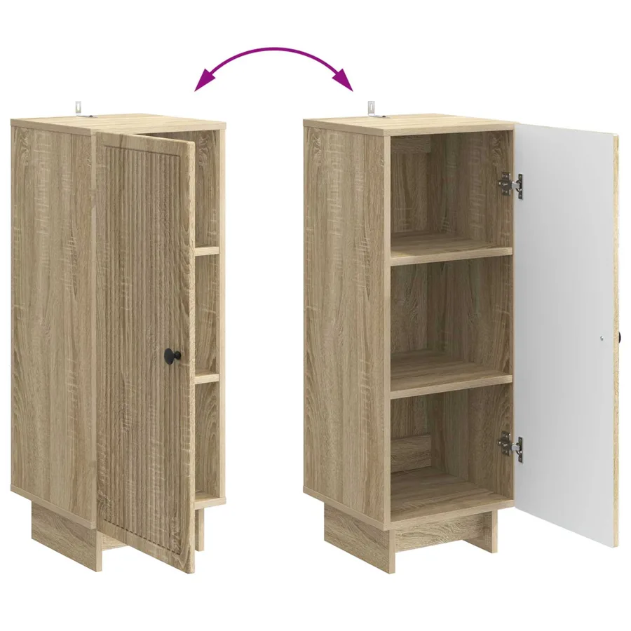 Buffet Chêne Sonoma 33 x 34,5 x 90 cm Bois d'ingénierie - 11