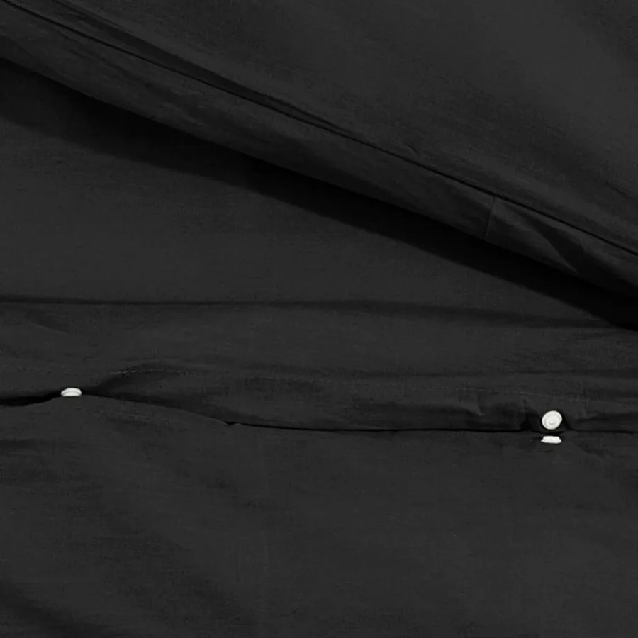 Ensemble de housse de couette Noir 260x240 cm Microfibre légère - 8