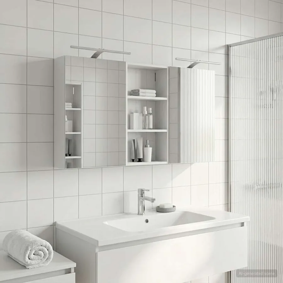 Ensemble de Meubles de Salle de Bain 3 pcs 140 x 14,5 x 70 cm - 4