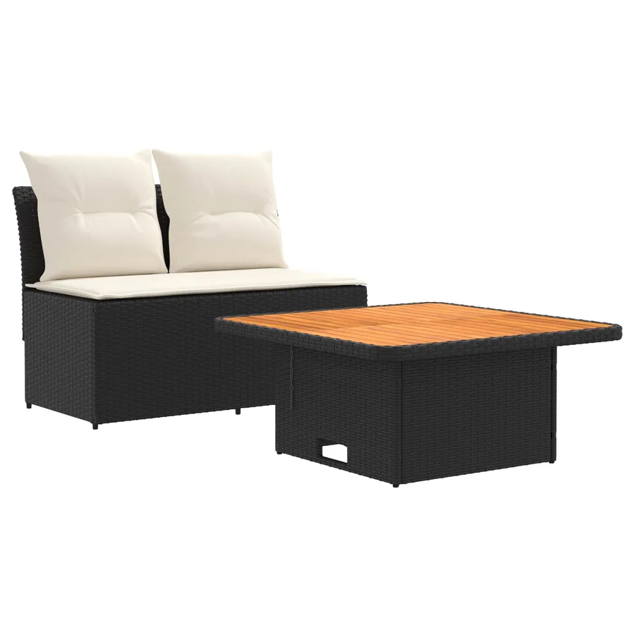 2 Pièce Canapé du milieu de jardin avec table relevable - 2
