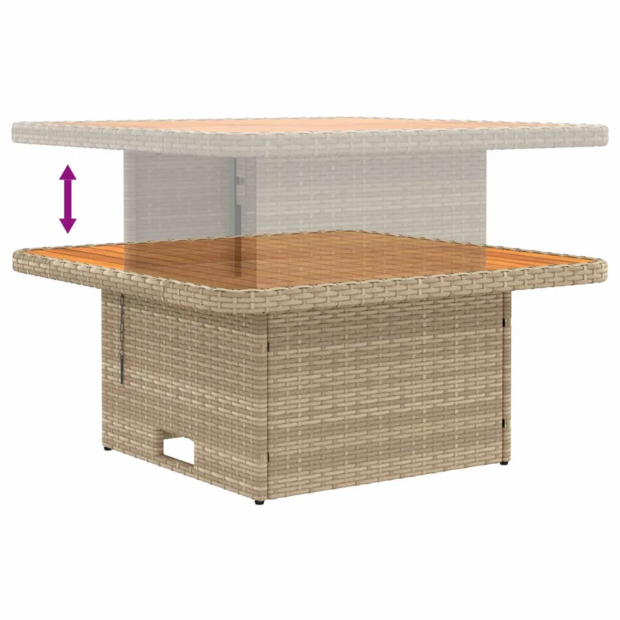2 Pièce Canapé du milieu de jardin avec table relevable - 11