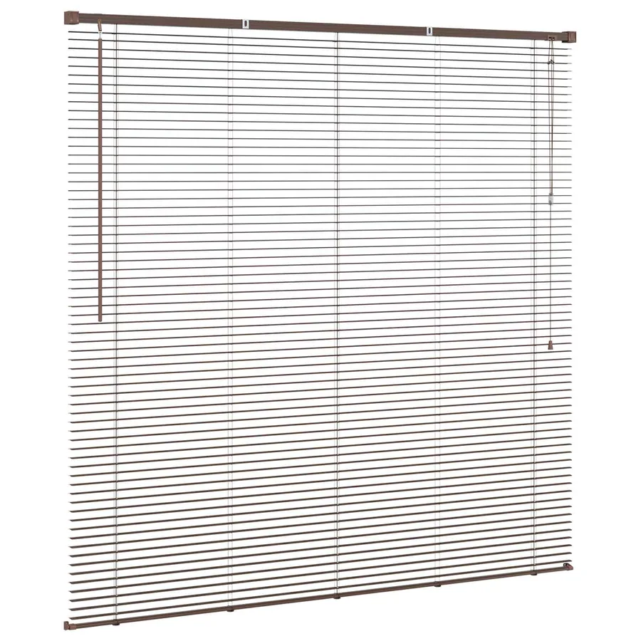 Store Vénitien Marron foncé avec motif 150 x 130 cm 25 mm PVC - 5