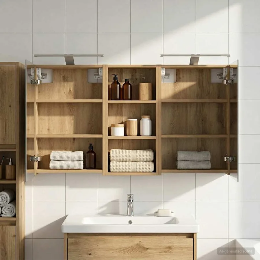 Ensemble de Meubles de Salle de Bain 3 pc 110 x 10,5 x 60,5 cm - 4