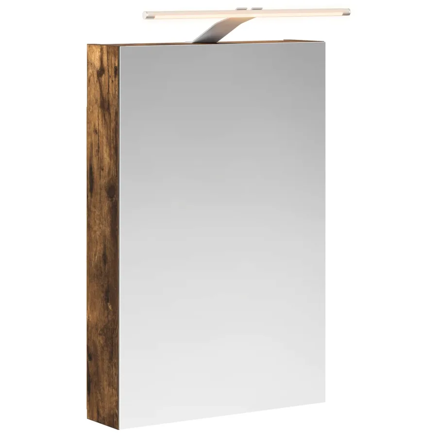 Armoire Miroir de Salle de Bain Chêne fumé 40 x 10,5 x 60,5 cm - 2