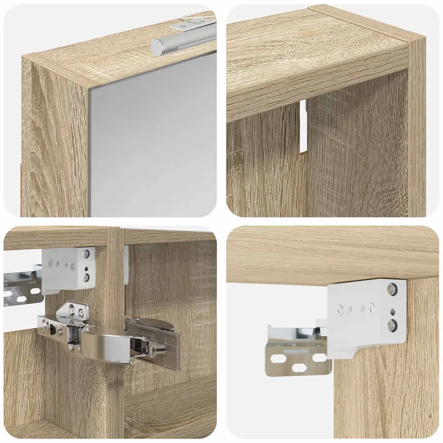 Ensemble de Meubles de Salle de Bain 3 pcs 100 x 10,5 x 60,5 cm - 10