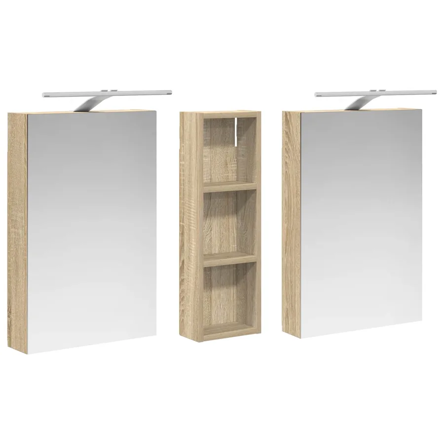 Ensemble de Meubles de Salle de Bain 3 pcs 100 x 10,5 x 60,5 cm - 5