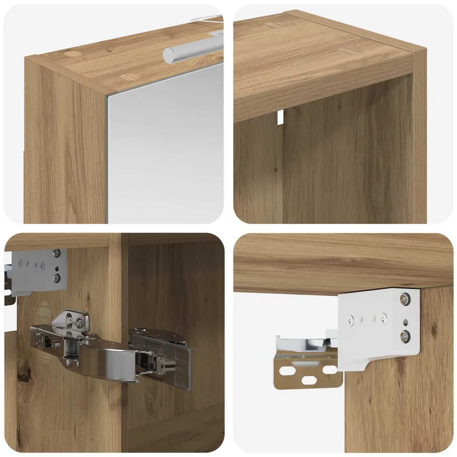 Ensemble de Meubles de Salle de Bain 3 pc 120 x 14,5 x 70 cm - 8