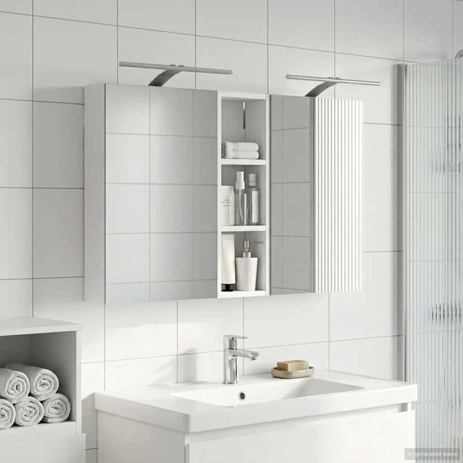 Ensemble de Meubles de Salle de Bain 3 pcs 100 x 10,5 x 60,5 cm - 4