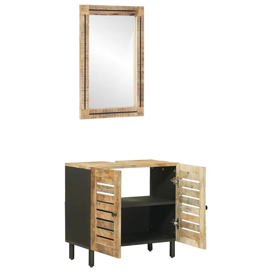 Ensemble de Meubles de Salle de Bain 2 pc Naturel - 3