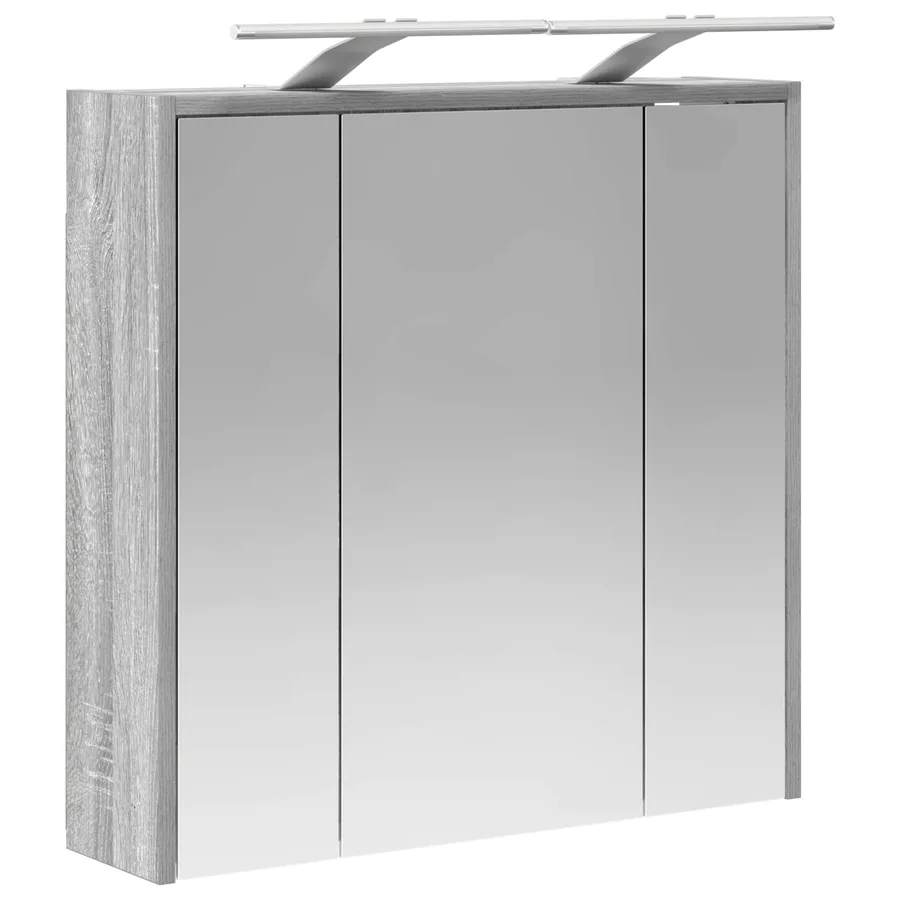 Armoire Miroir de Salle de Bain Gris Sonoma 63,5 x 16 x 62,5 cm - 5