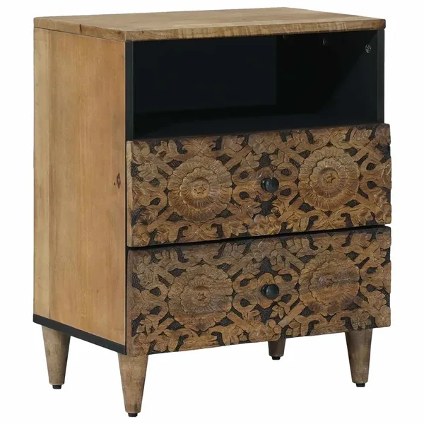 Armoire de lit Marron 50 x 33 x 60 cm Bois de mangue massif