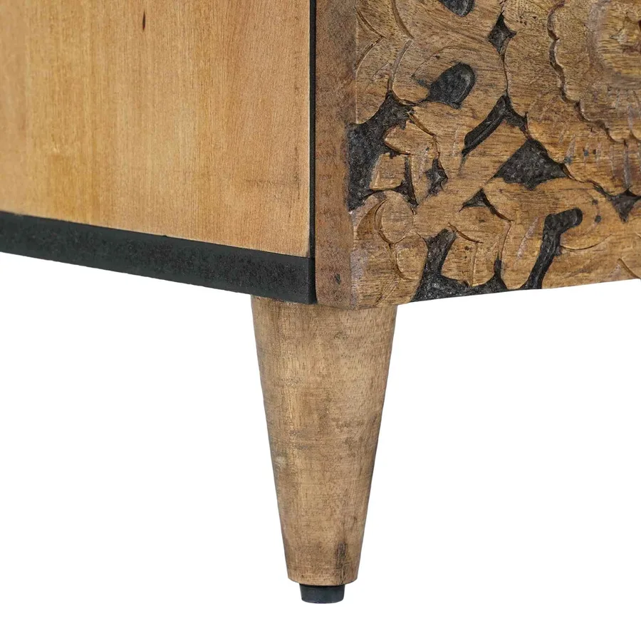 Armoire de lit Marron 50 x 33 x 60 cm Bois de mangue massif - 8