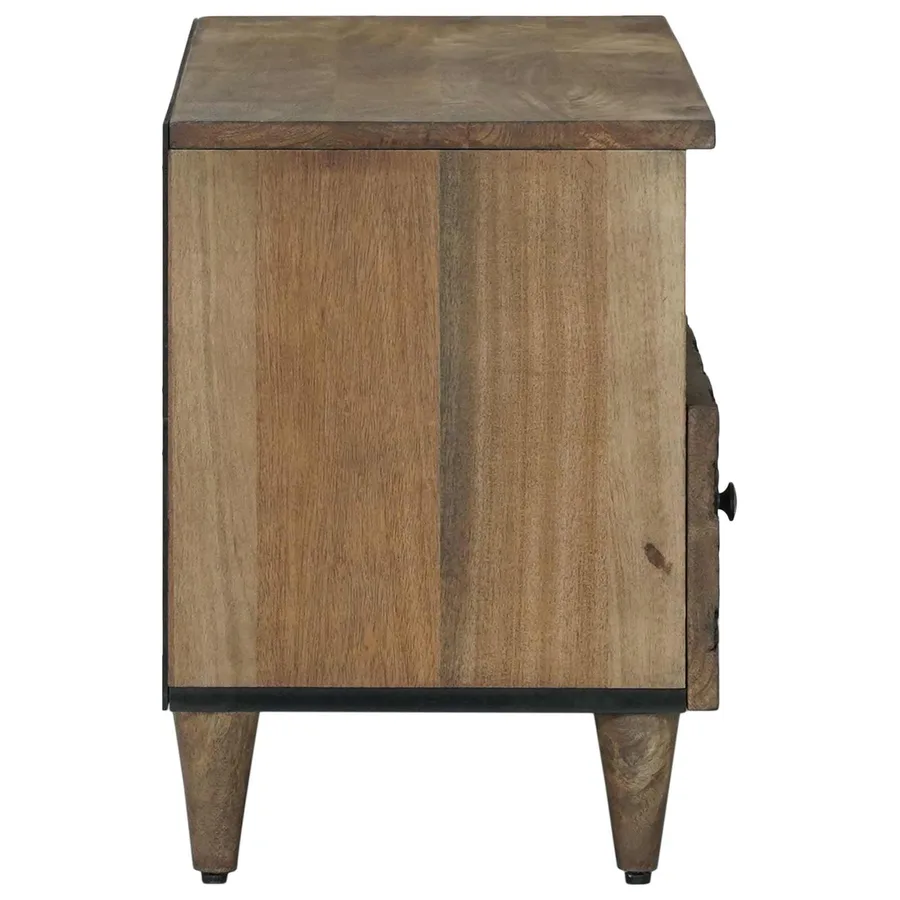 Meuble TV Marron 80 x 33,5 x 46 cm Bois de mangue massif - 4