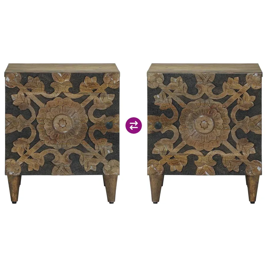 Cabinet de chevet Marron 40 x 33,5 x 46 cm - 10