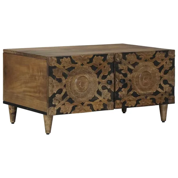 Table basse Marron 80 x 50 x 40 cm Bois de mangue massif