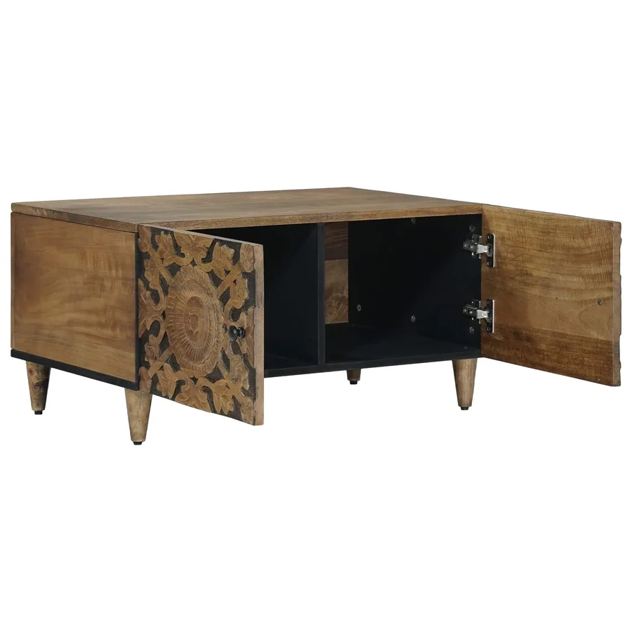 Table basse Marron 80 x 50 x 40 cm Bois de mangue massif - 2