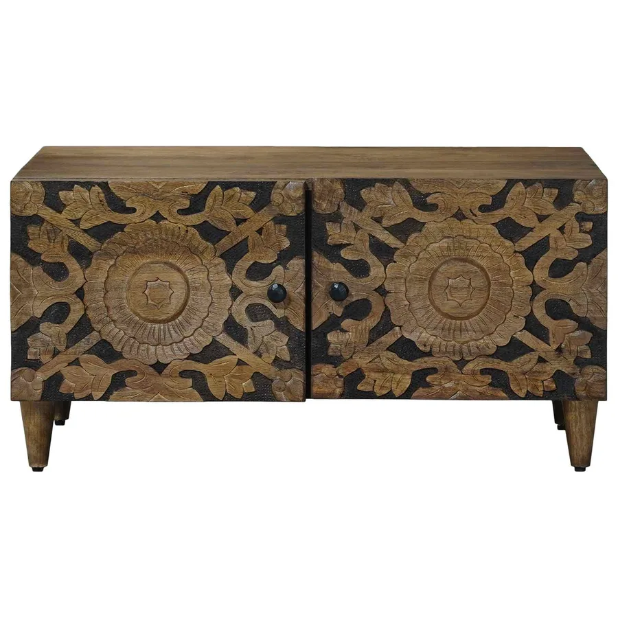 Table basse Marron 80 x 50 x 40 cm Bois de mangue massif - 3