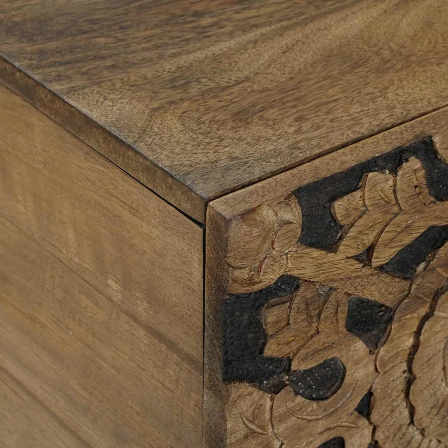 Table basse Marron 80 x 50 x 40 cm Bois de mangue massif - 6