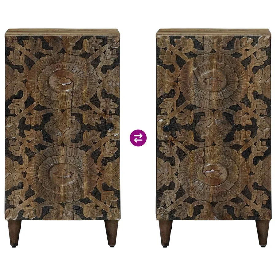 Buffet Marron 40 x 33,5 x 75 cm Bois de mangue massif - 10