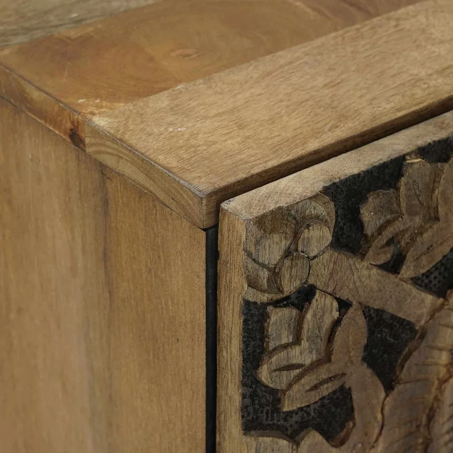 Buffet Marron 40 x 33,5 x 75 cm Bois de mangue massif - 6
