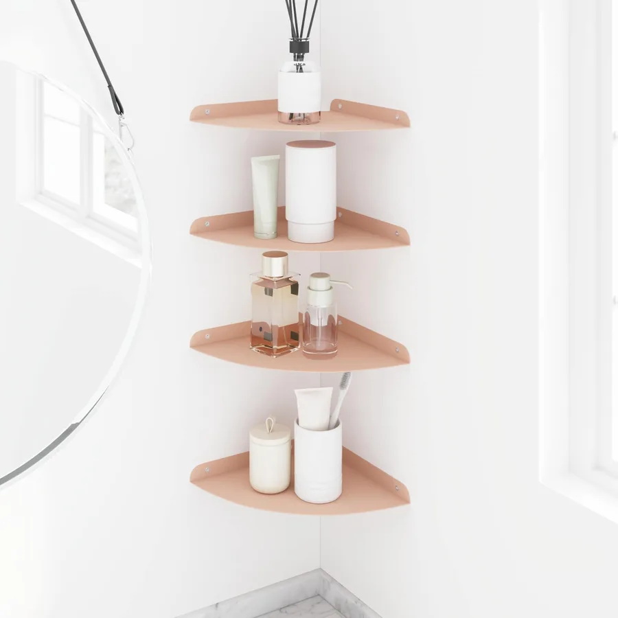 Étagère flottante avec étagère 4 pcs Rose 24 x 24 x 2 cm - 4