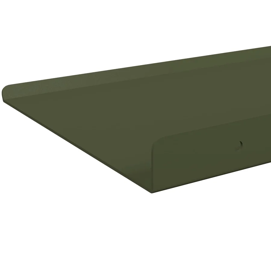 Étagère flottante 2 pcs Vert olive 30 x 18 x 2,5 cm Acier - 7
