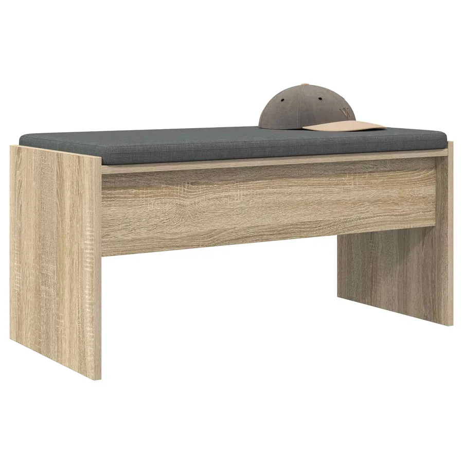 Banc d'entrée avec coussin Chêne Sonoma 83 x 38 x 40 cm - 3