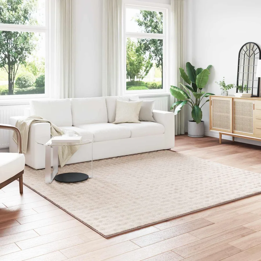 Tapis de surface Carré SIROLO Beige 240 x 240 cm Polyester