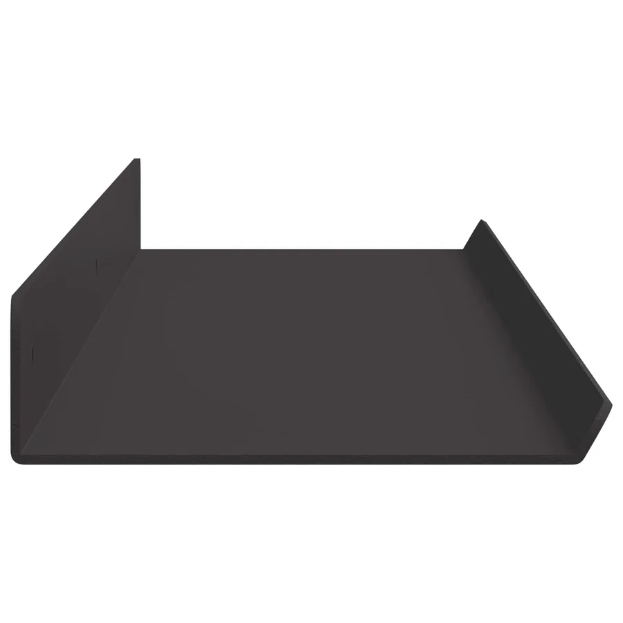 Étagère flottante 2 pcs Noir 80 x 9 x 2,5 cm Acier - 6