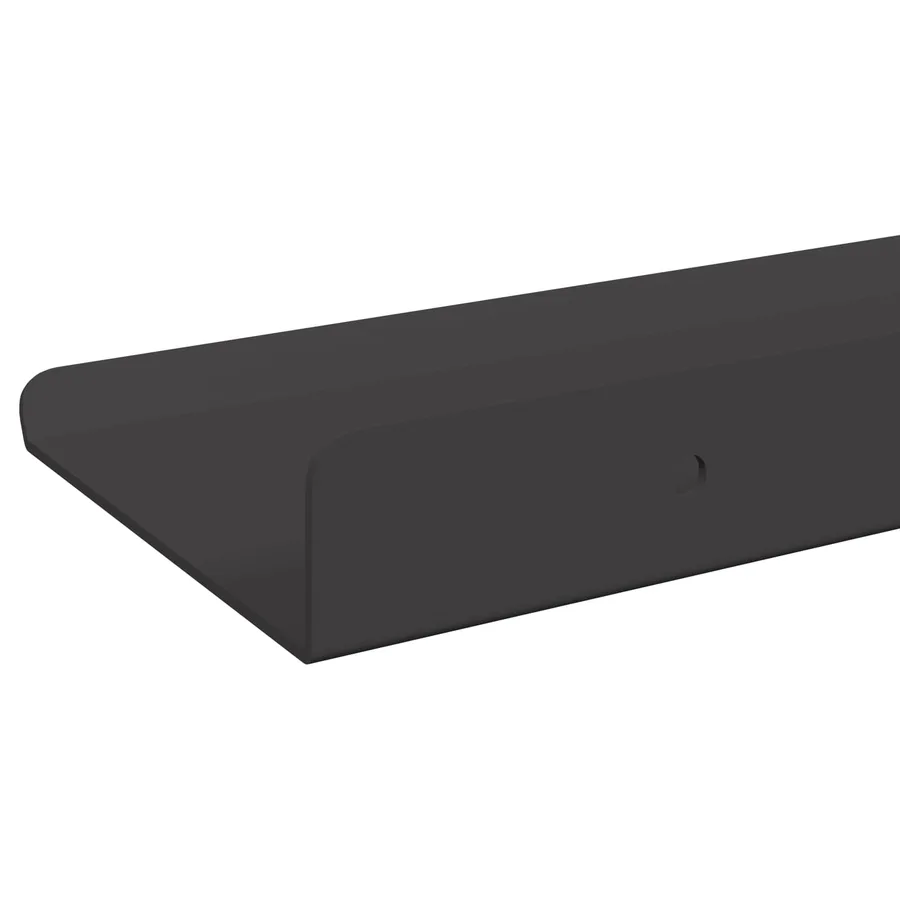Étagère flottante 2 pcs Noir 80 x 9 x 2,5 cm Acier - 7