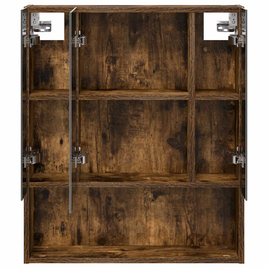 Armoire Miroir de Salle de Bain Chêne fumé 60 x 14.5 x 70 cm - 6