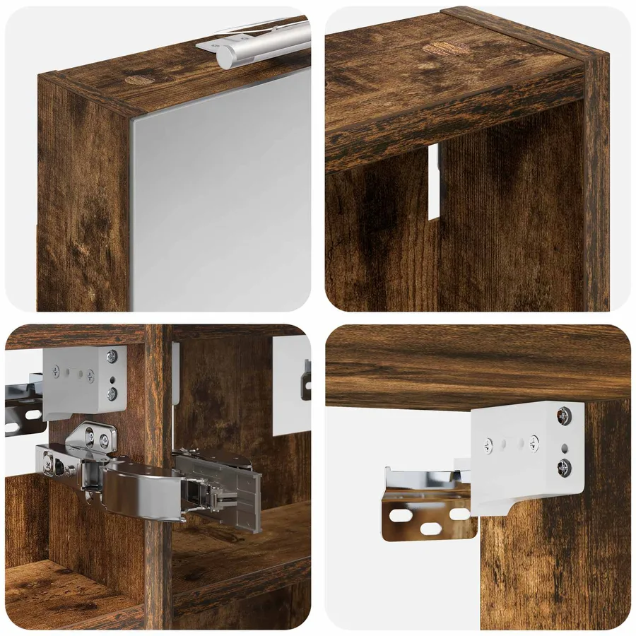 Ensemble de Meubles de Salle de Bain 3 pcs 80 x 10,5 x 50 cm - 10