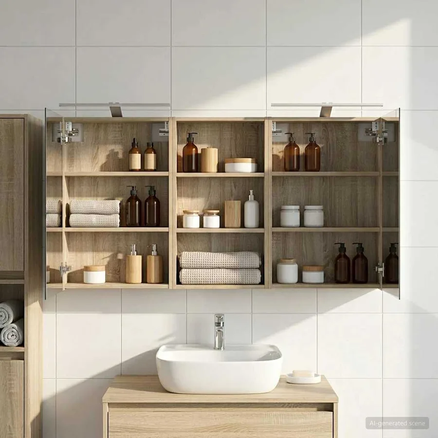 Ensemble de Meubles de Salle de Bain 3 pcs 140 x 14,5 x 70 cm - 4