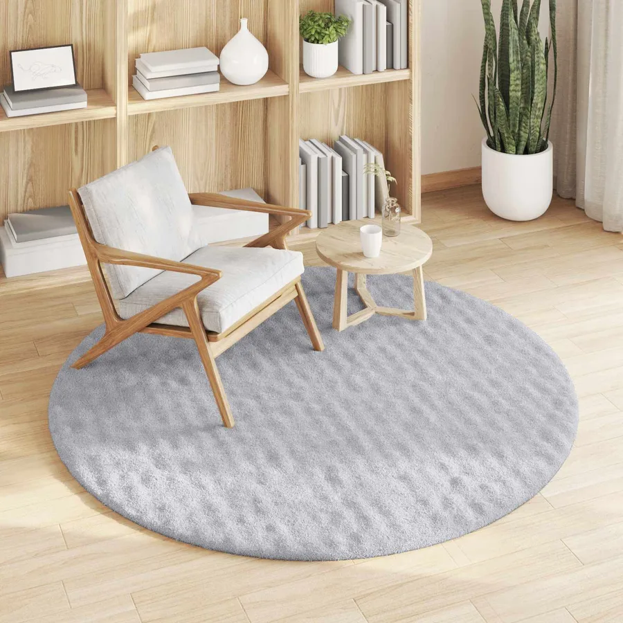 Tapis de surface Rond SIROLO Gris Ø 160 CM Polyester - 3