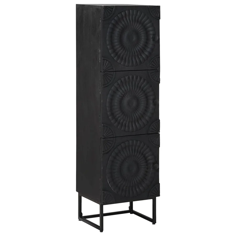 Haut Armoire Noir 35 x 30 x 120 cm - 3