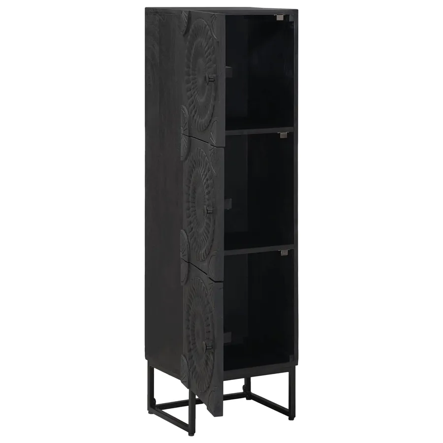 Haut Armoire Noir 35 x 30 x 120 cm - 4
