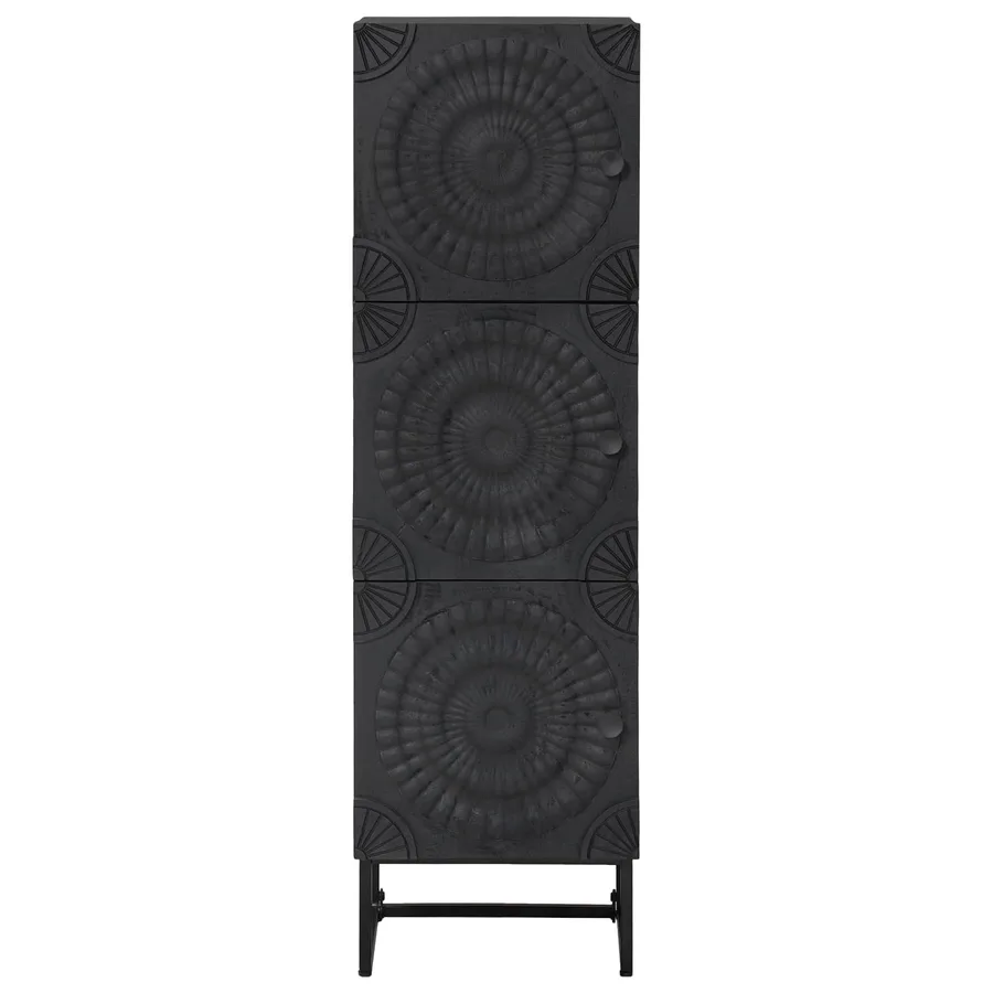 Haut Armoire Noir 35 x 30 x 120 cm - 5