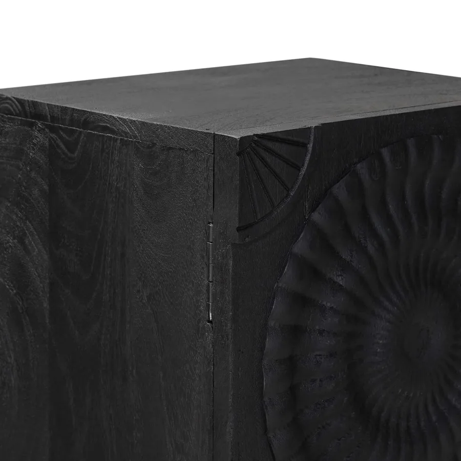 Haut Armoire Noir 35 x 30 x 120 cm - 8
