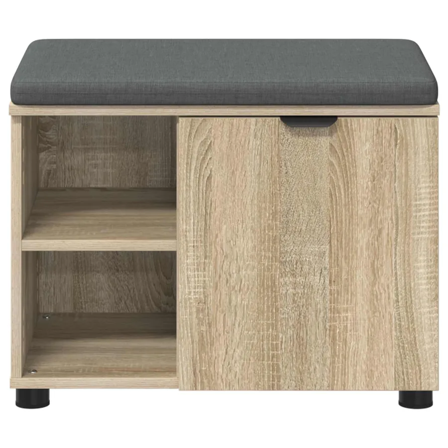Banc d'entrée avec coussin Chêne Sonoma 60 x 38 x 46 cm - 6