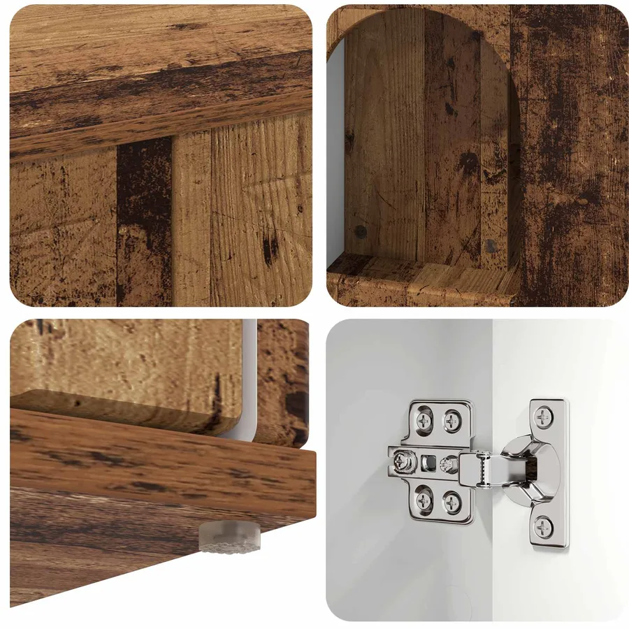 Maison pour chat Bois ancien 85 x 55 x 50 cm Bois d'ingénierie - 10