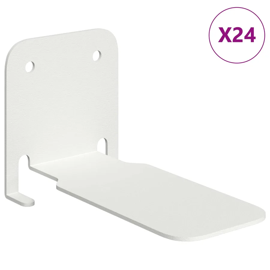 Étagère flottante avec étagère 24 pcs Blanc 6 x 10,8 x 6,6 cm - 2